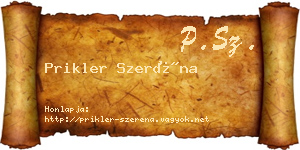 Prikler Szeréna névjegykártya